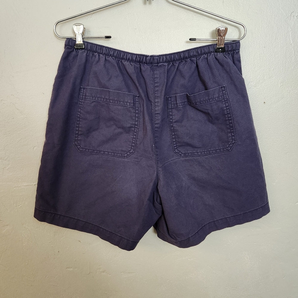 Vintage 1980s 1990s Navy Blue Cotton Khaki Cargo Shorts L.L. Bean